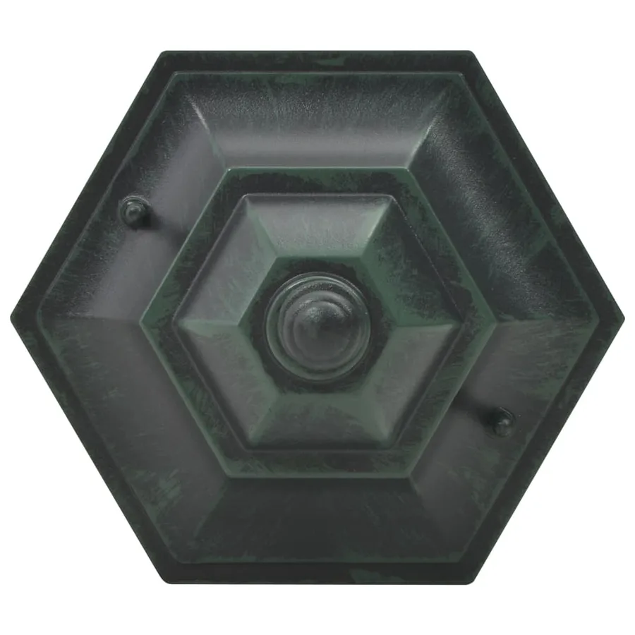 Garden Spike Light 6 pcs E27 110 cm Aluminium Dark Green - 5