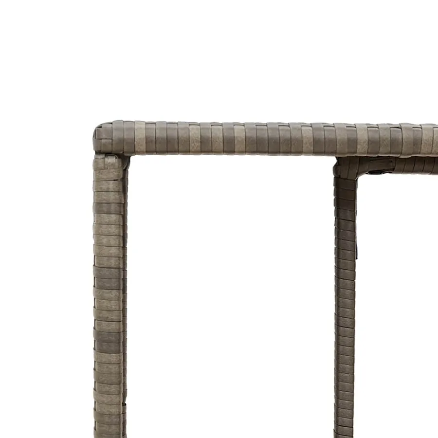 Salon de jardin 11 pcs avec coussins gris résine tressée - 16