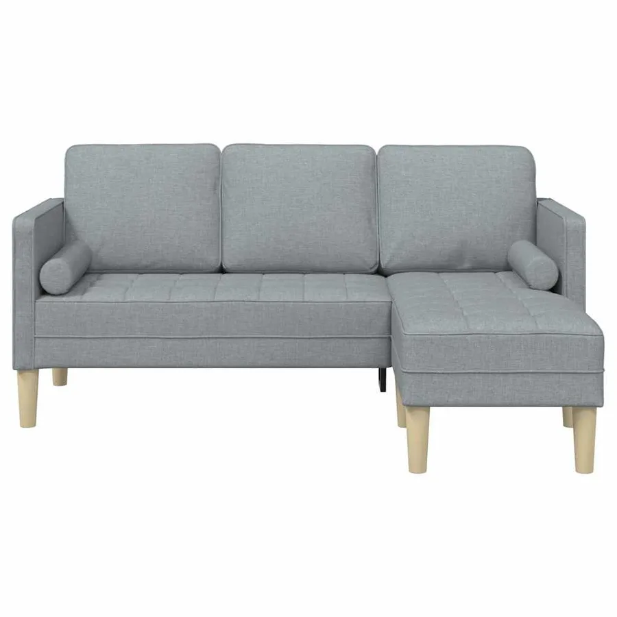 Ensemble de Canapés avec coussin Gris clair Polyester - 4