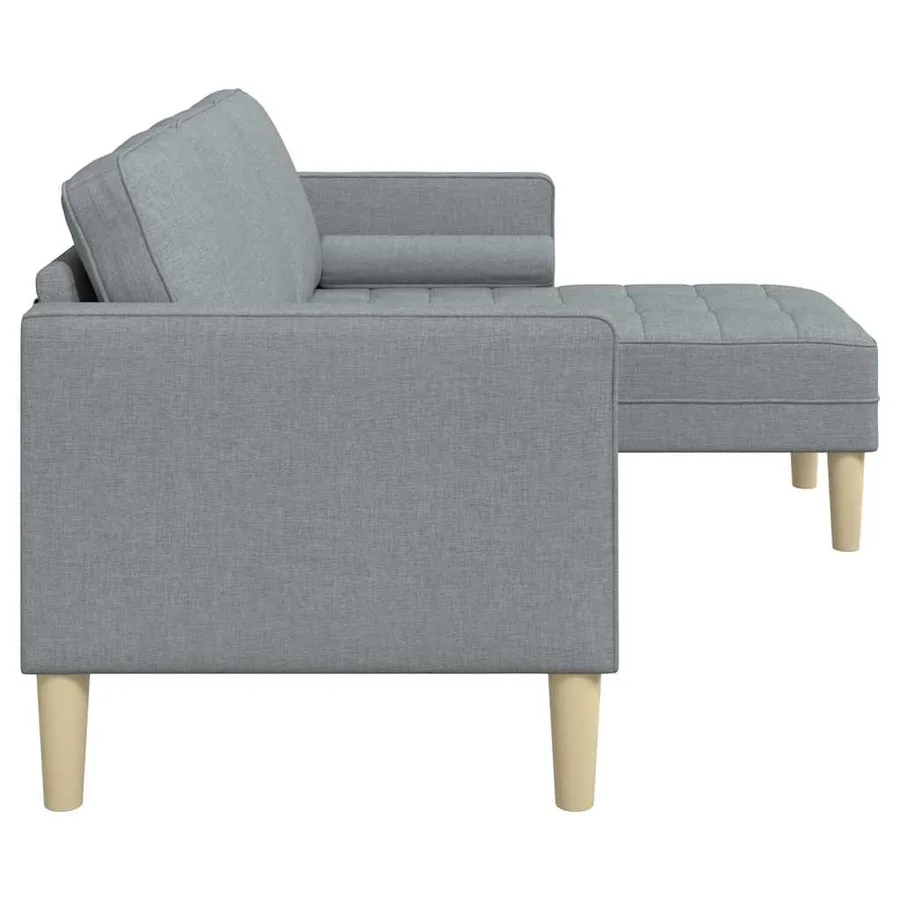 Ensemble de Canapés avec coussin Gris clair Polyester - 5
