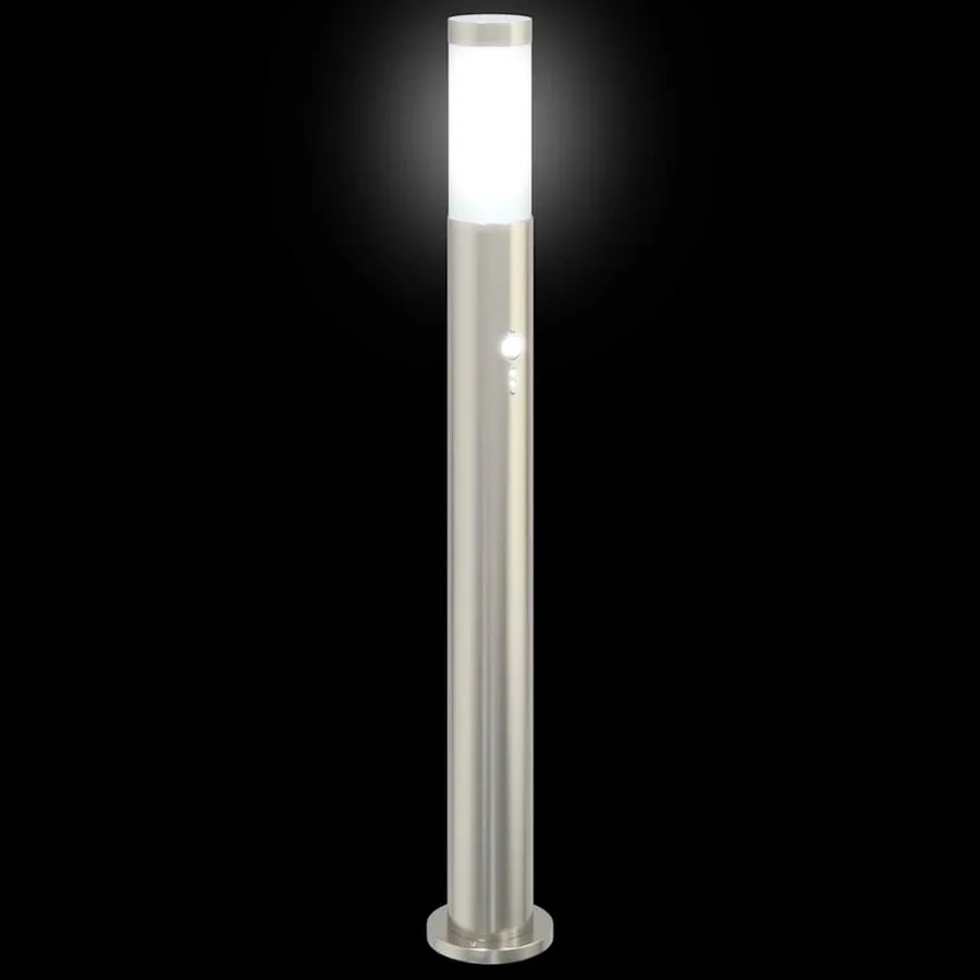 Borne lumineuse avec détecteur 80 cm en acier inoxydable IP44 - 6