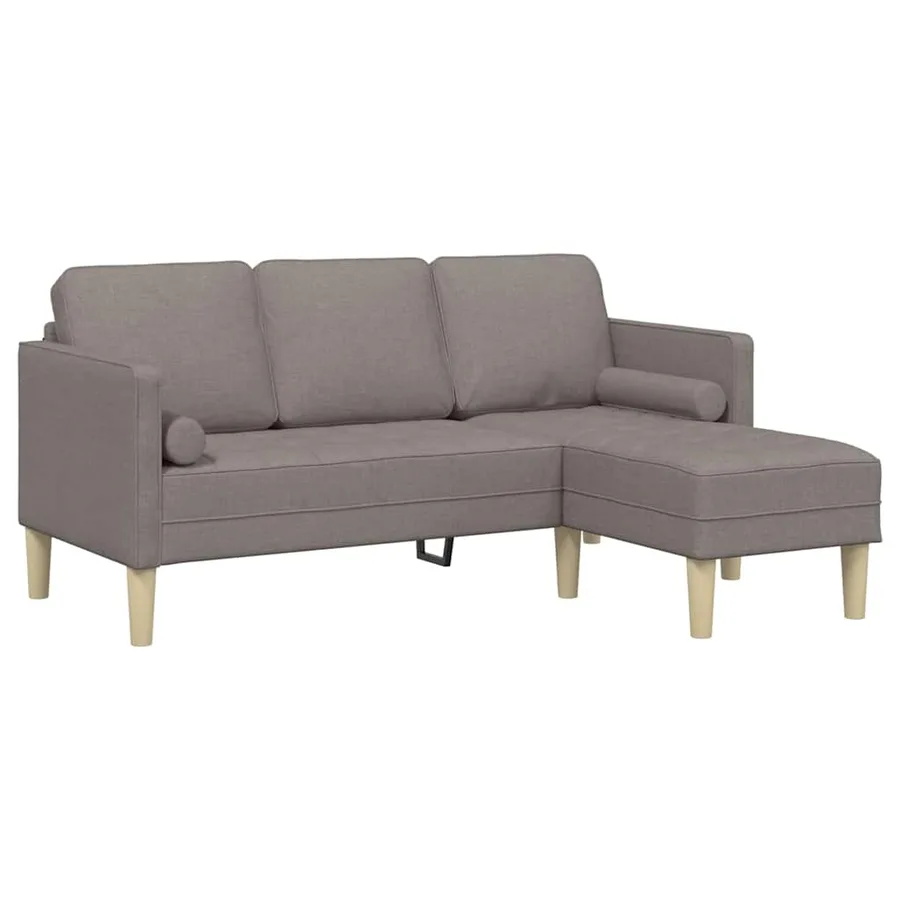 Ensemble de Canapés avec coussin Taupe Polyester - 2