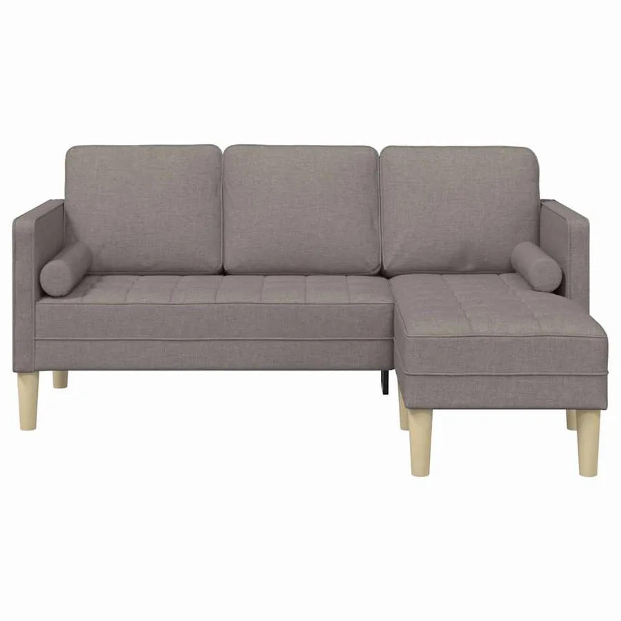 Ensemble de Canapés avec coussin Taupe Polyester - 4