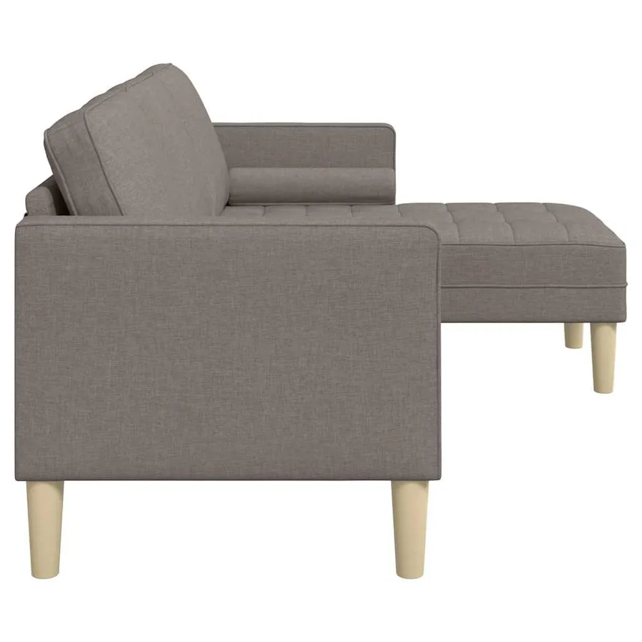 Ensemble de Canapés avec coussin Taupe Polyester - 5