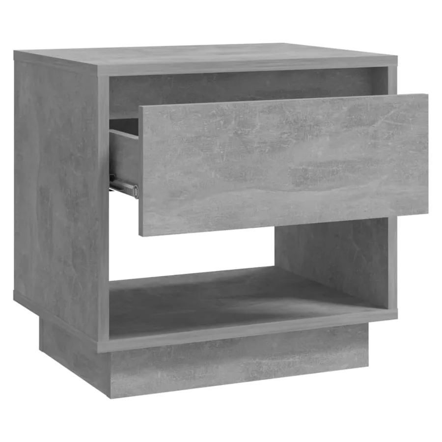 Table de chevet Gris béton 45x34x44 cm Bois d'ingénierie - 4