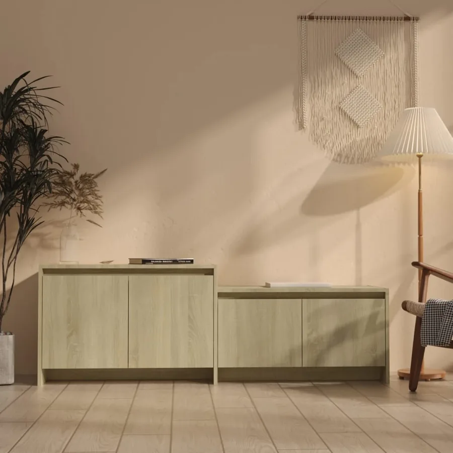 Meuble TV Chêne sonoma 146,5x35x50 cm Bois d'ingénierie