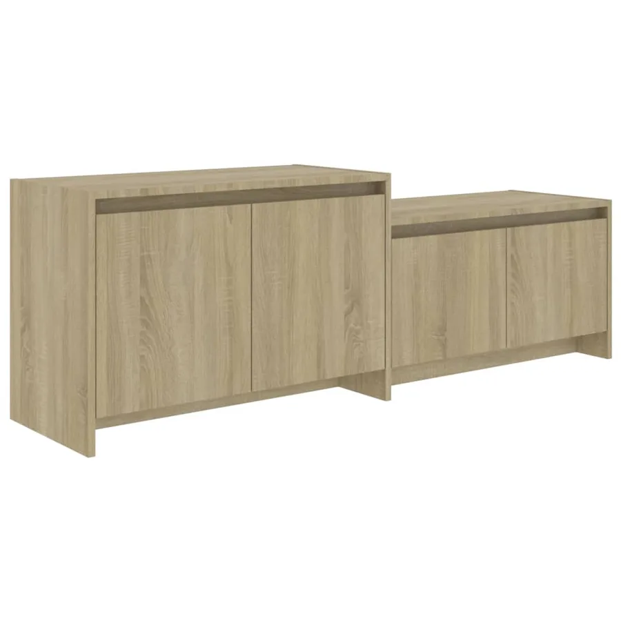 Meuble TV Chêne sonoma 146,5x35x50 cm Bois d'ingénierie - 2