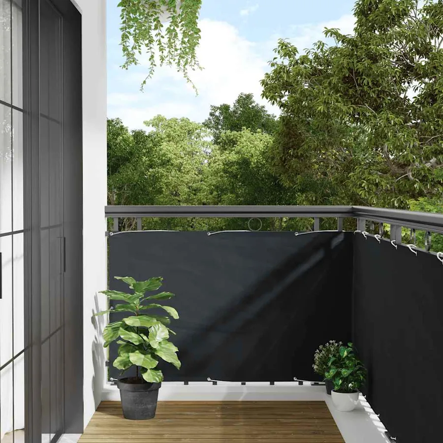 Écran de balcon Anthracite 90x300 cm Tissu Oxford
