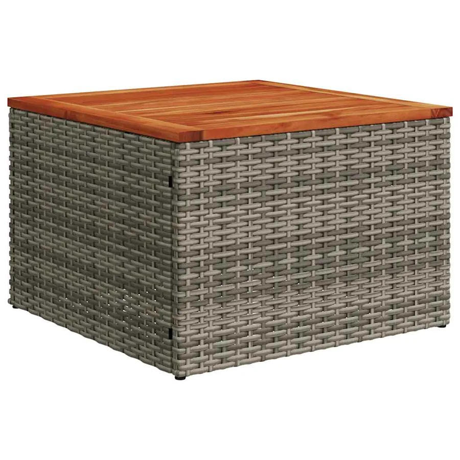 Ensemble de canapé de jardin 8 pcs avec coussins gris résine tressée - 6