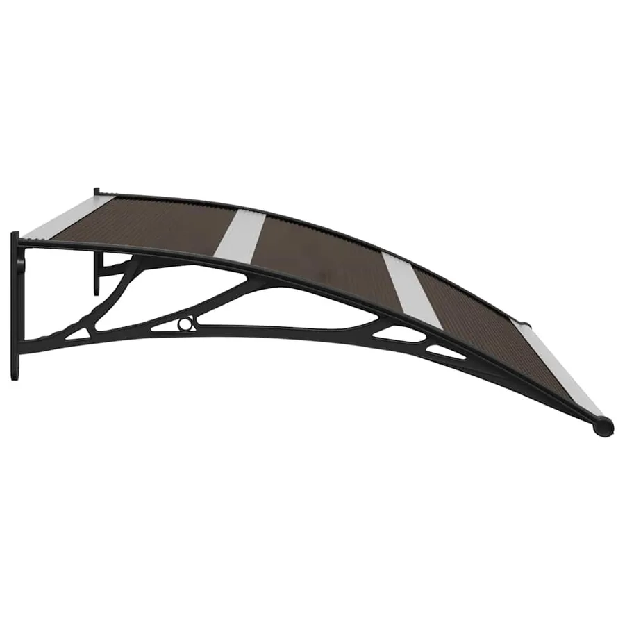 Auvent de porte Noir 120x75 cm PC - 5