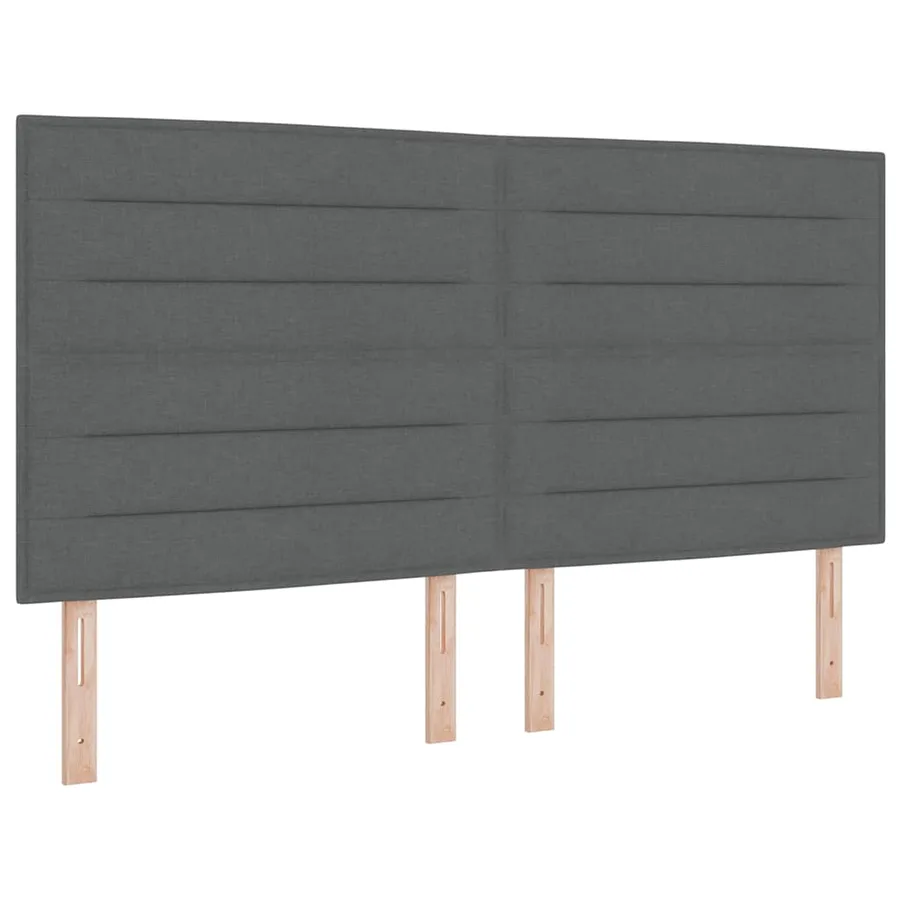 Lit à ressorts avec bandes LED Gris 180 x 200 cm tissu - 7