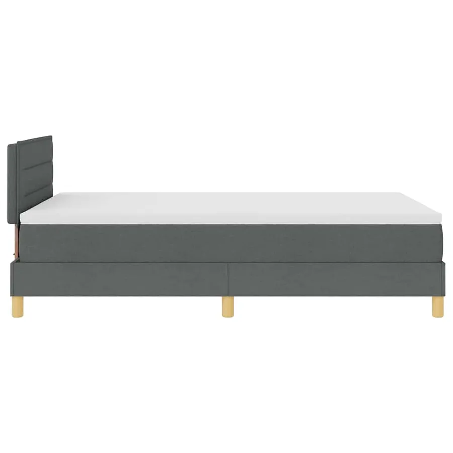 Lit à ressort LED avec bandes LED Gris foncé 120 x 190 cm tissu - 9