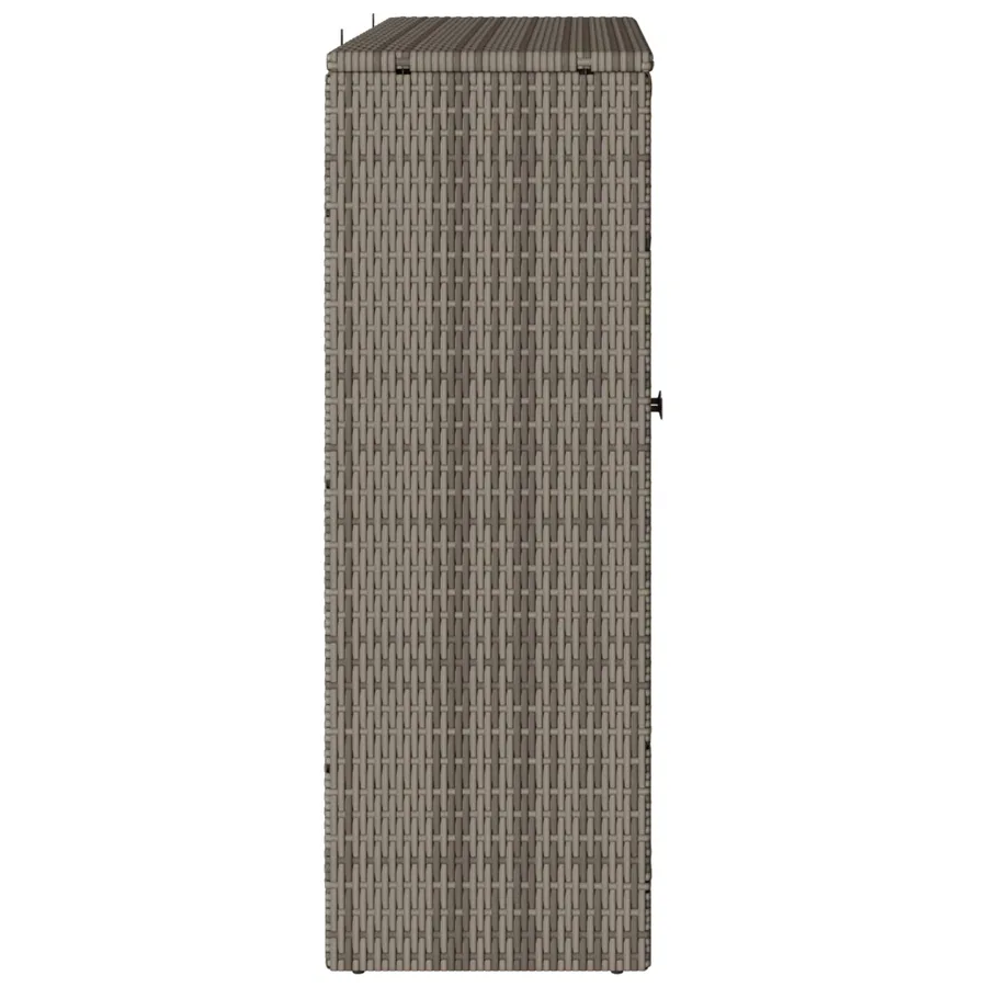 Armoire de rangement avec étagère Gris 100 x 36 x 102 cm Rotin - 6