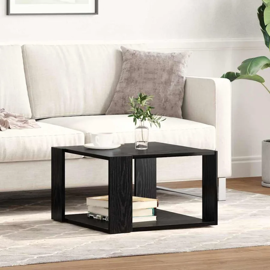 Table basse Chêne noir 51,5 x 51,5 x 30 cm Bois d'ingénierie - 4