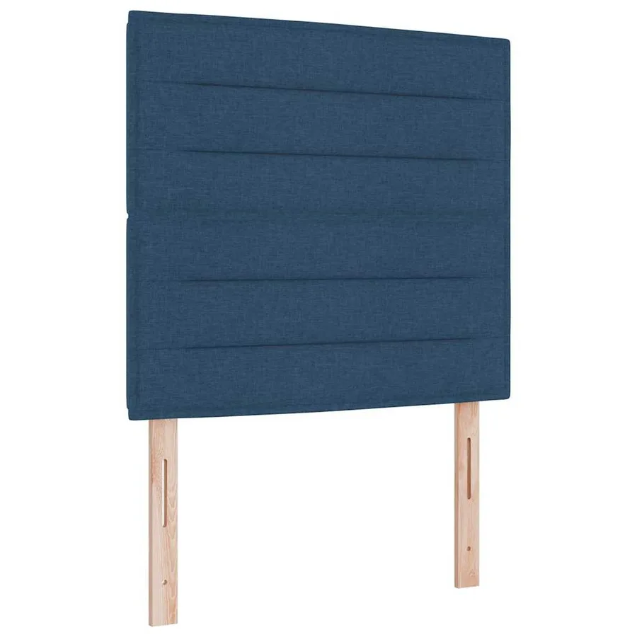 Lit à ressort LED avec matelas Bleu 100 x 200 cm tissu - 2