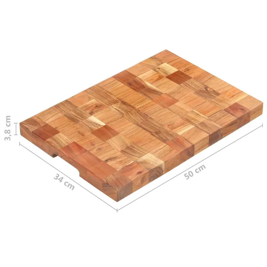 Planche à découper 50x34x3,8 cm Bois d'acacia massif - 7
