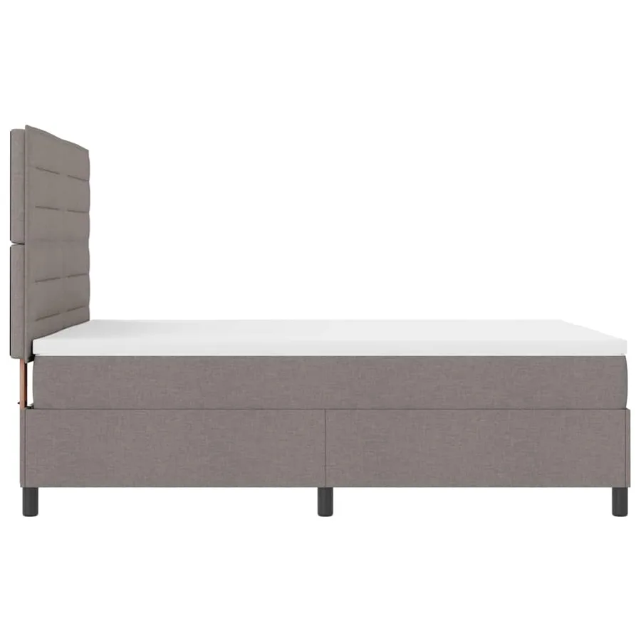 Lit à ressorts avec matelas avec LED Taupe 140 x 190 cm tissu - 9