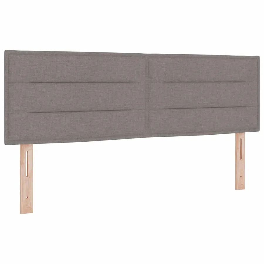 Lit à ressorts avec matelas Taupe 140 x 200 cm tissu - 5