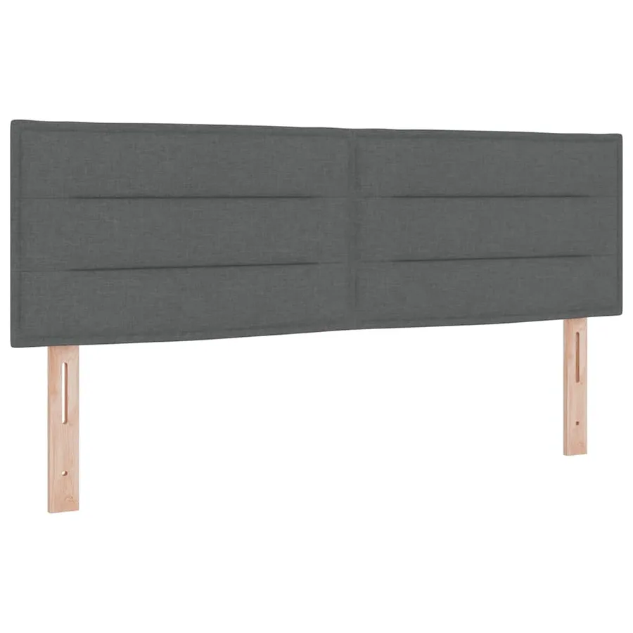 Tête de lit Gris foncé 144 cm tissu - 2