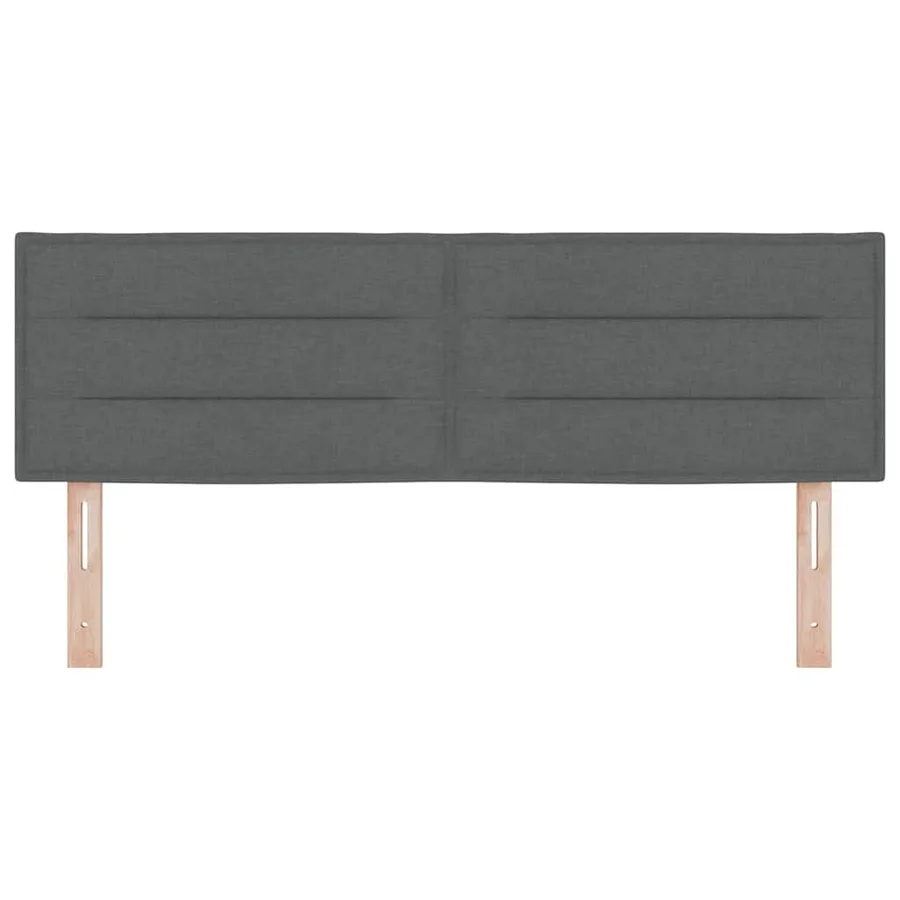 Tête de lit Gris foncé 144 cm tissu - 4