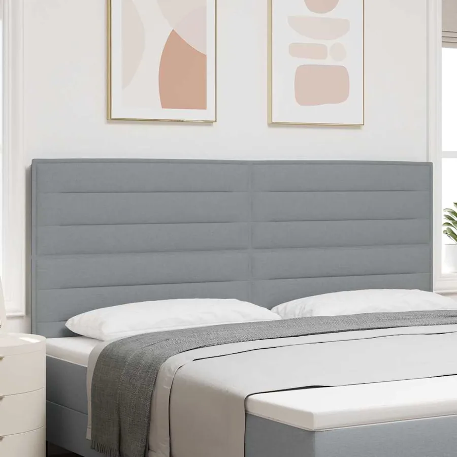 Tête de lit Gris clair 200 cm tissu