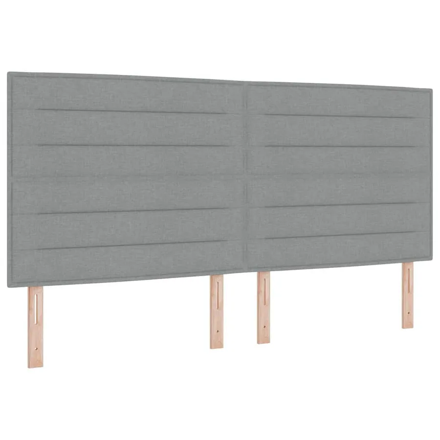 Tête de lit Gris clair 200 cm tissu - 2