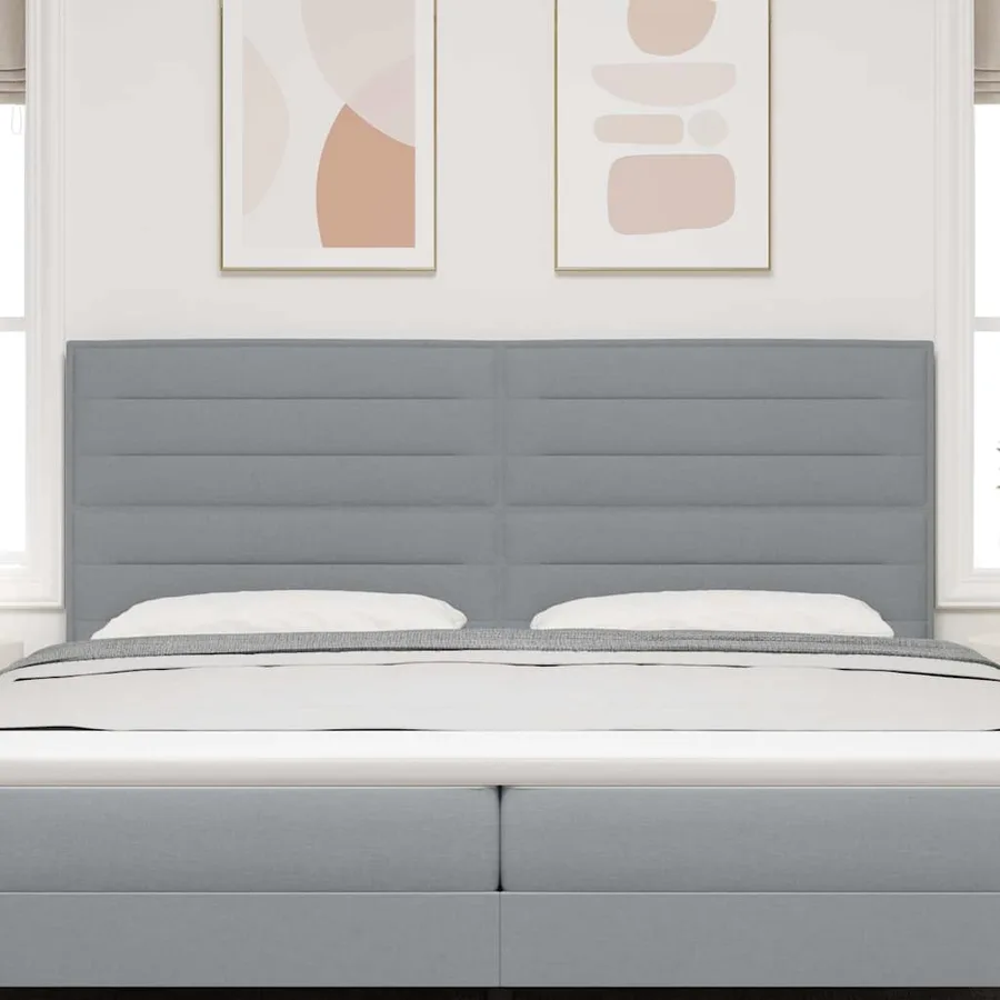 Tête de lit Gris clair 200 cm tissu - 3