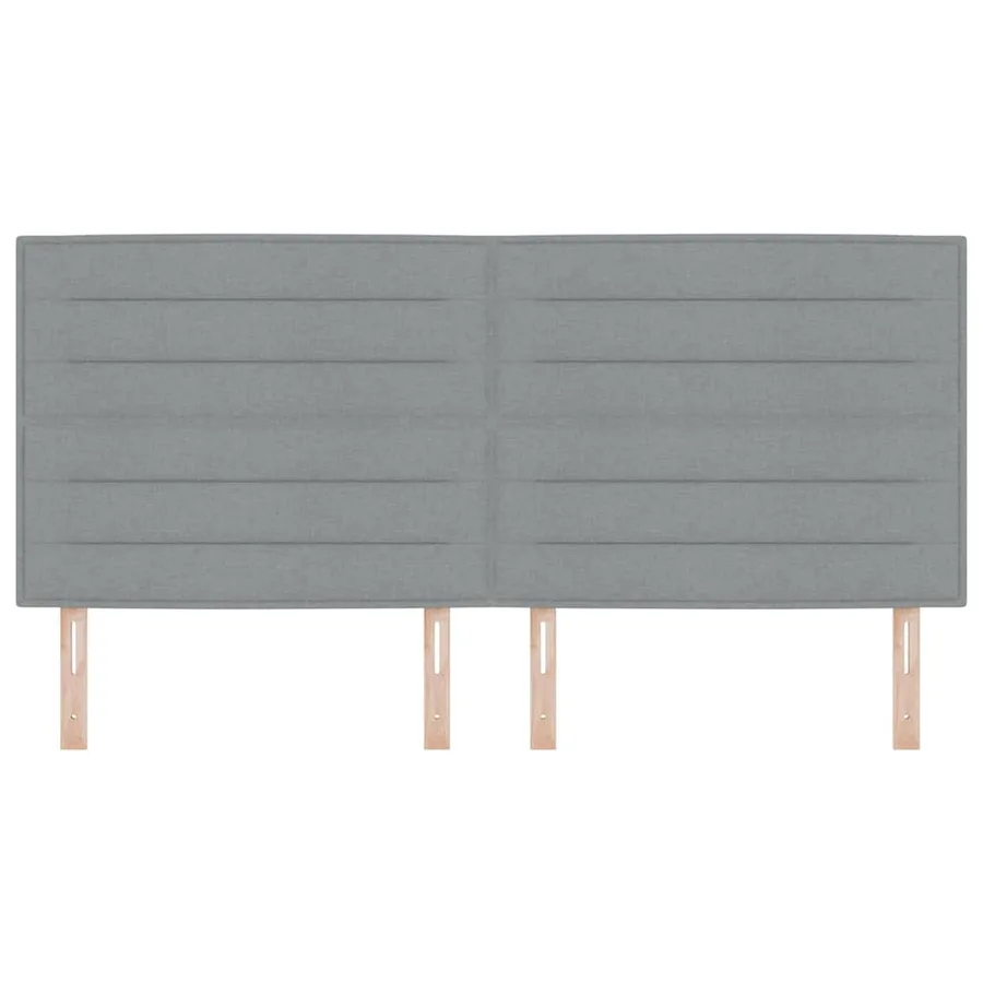 Tête de lit Gris clair 200 cm tissu - 4