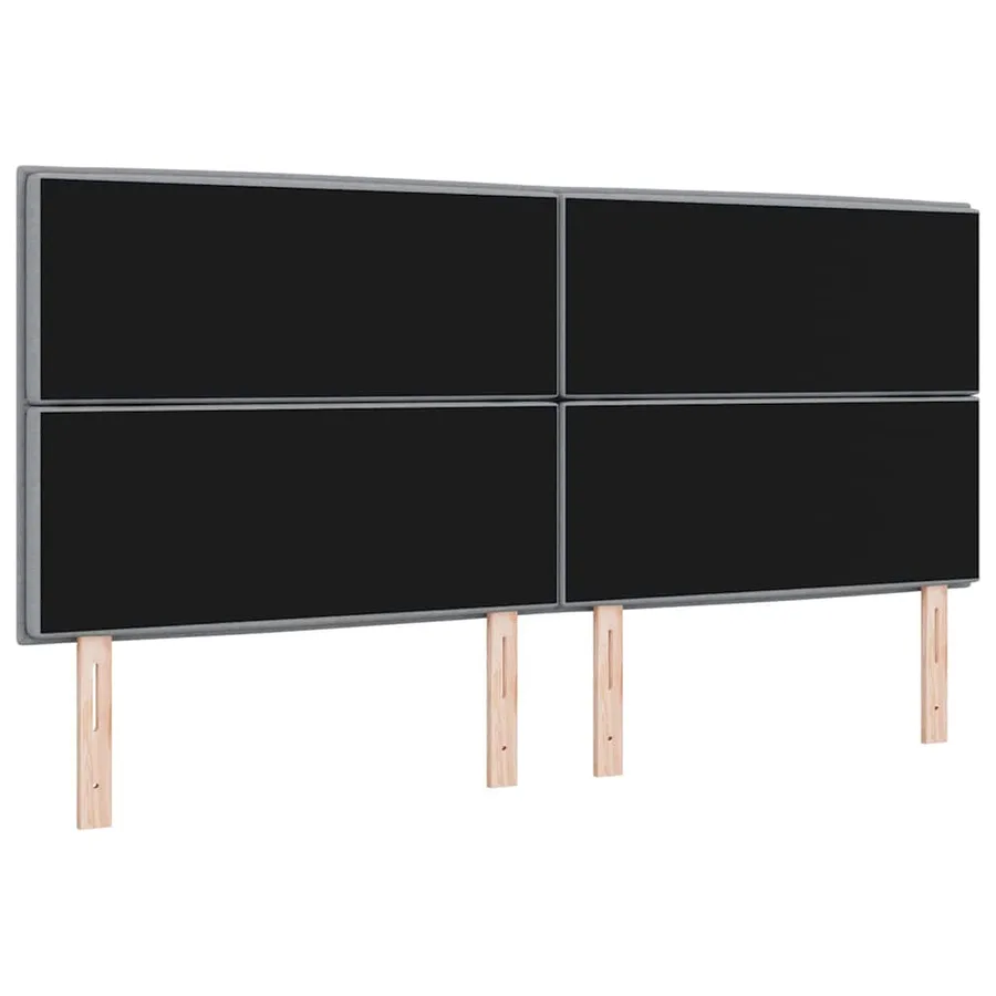 Tête de lit Gris clair 200 cm tissu - 6
