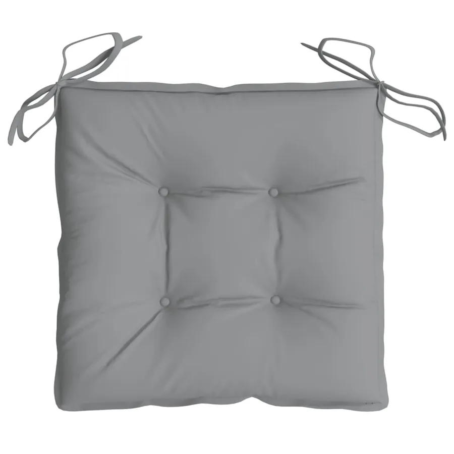 Coussins de chaise lot de 4 gris 40x40x7 cm tissu oxford - 6