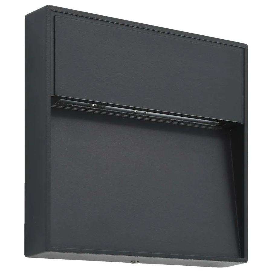 2 pcs Appliques murales LED d'extérieur 3 W Noir Carré - 3