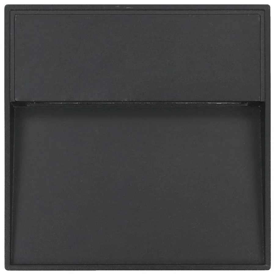 2 pcs Appliques murales LED d'extérieur 3 W Noir Carré - 5
