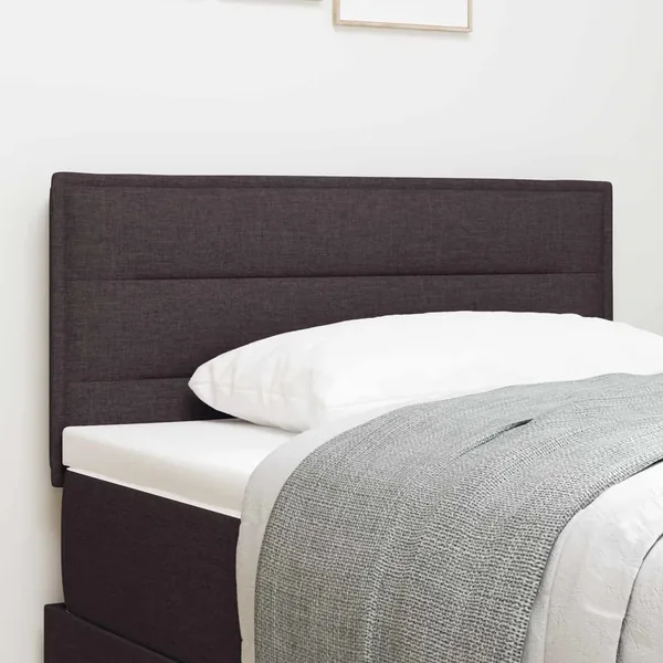 Tête de lit LED avec bandes LED Marron foncé 80 cm tissu