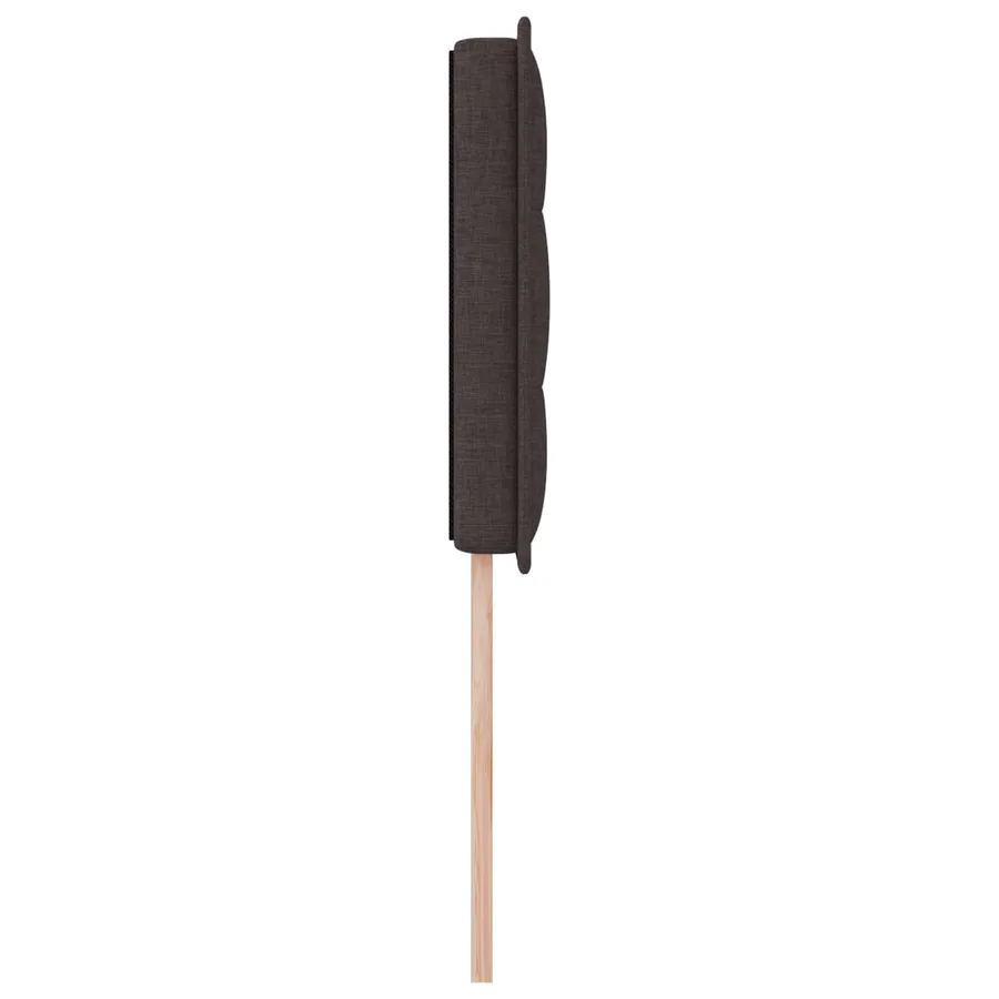 Tête de lit LED avec bandes LED Marron foncé 80 cm tissu - 7