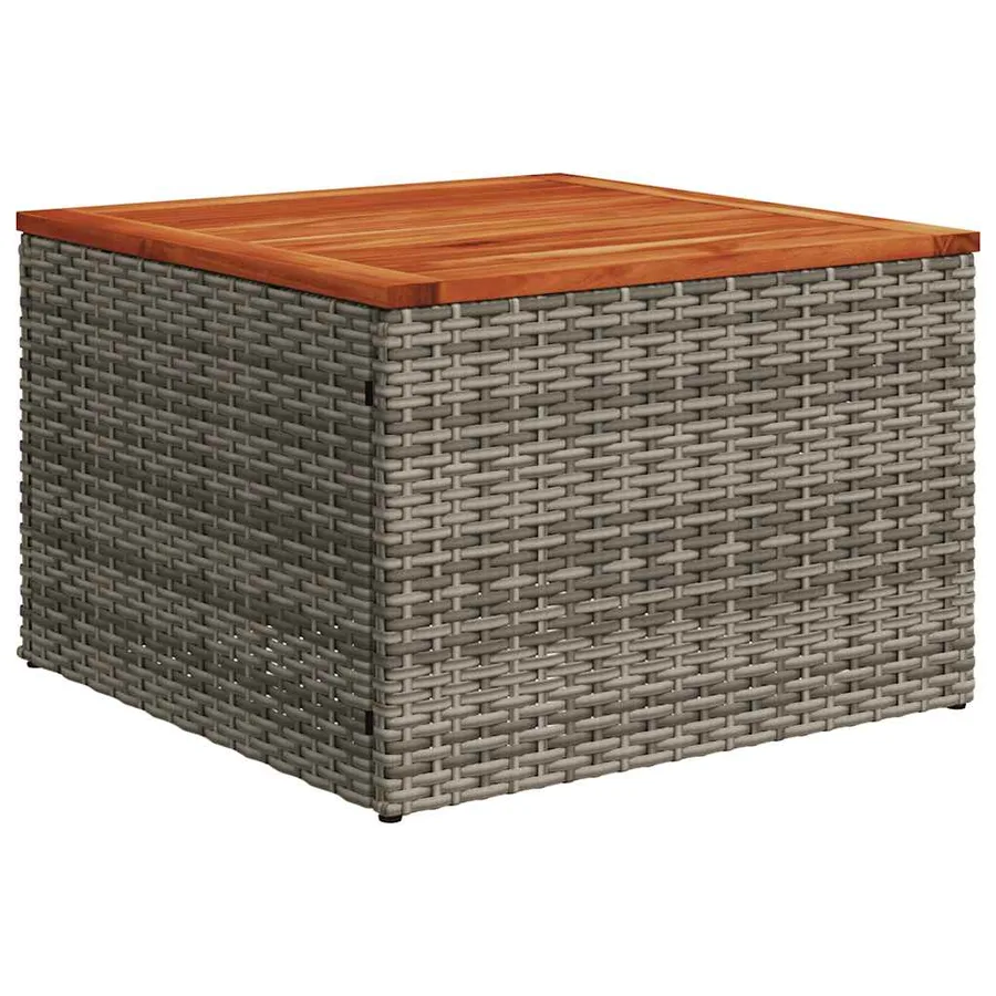 Ensemble de canapé de jardin 9 pcs avec coussins gris résine tressée - 3