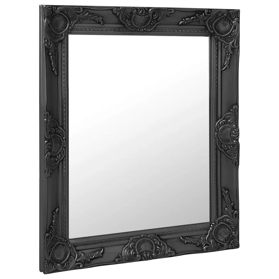 Miroir mural style baroque 50x60 cm noir - 2