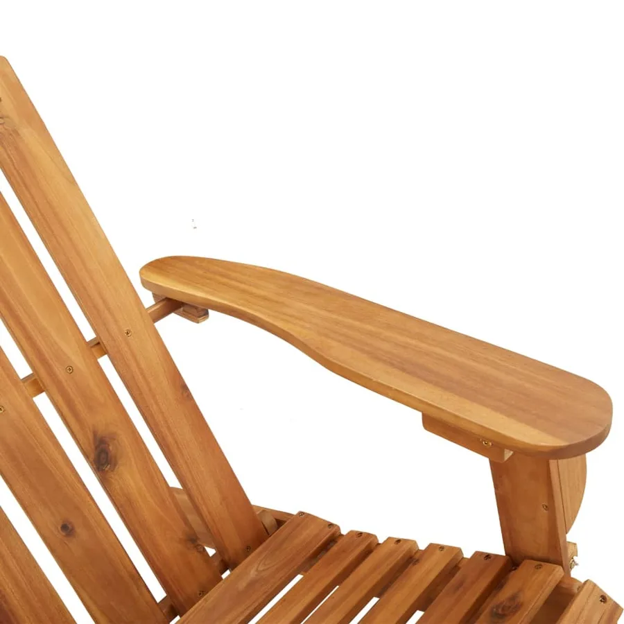 Chaise à bascule Adirondack bois massif d'acacia - 6