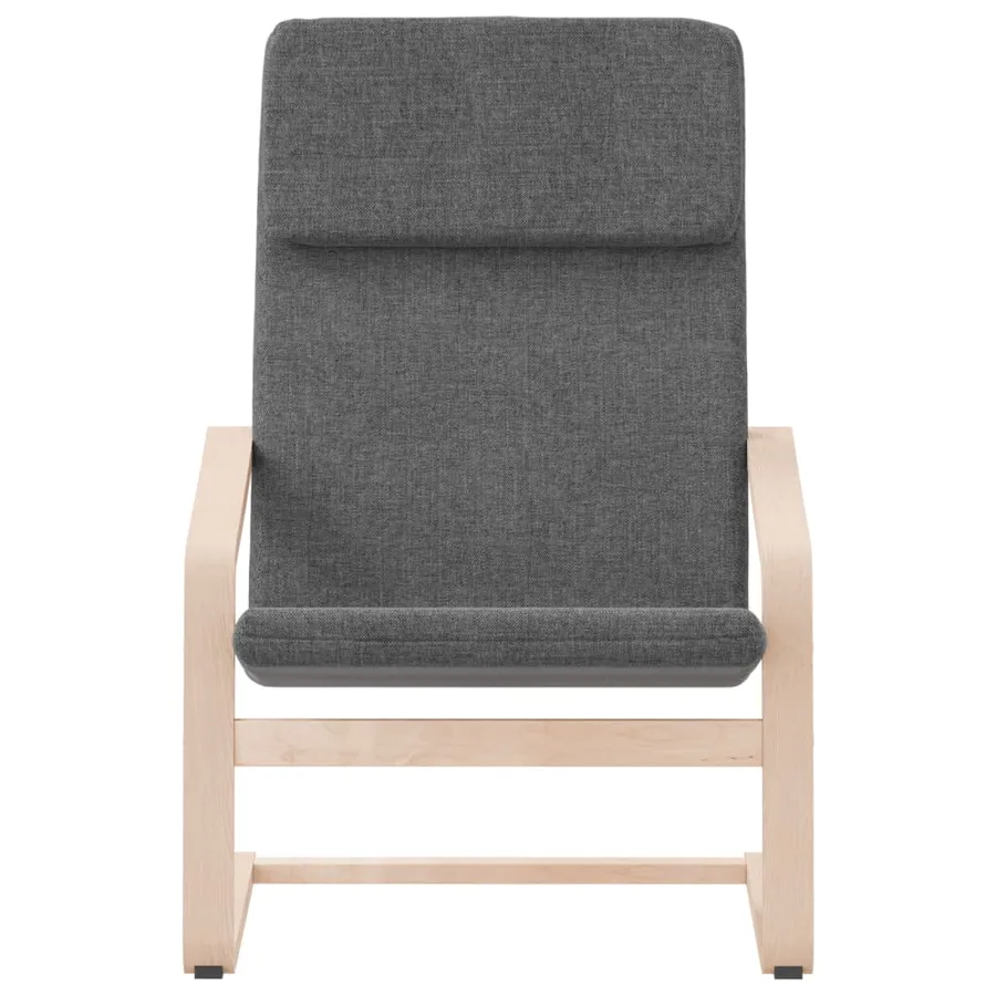 Chaise de relaxation Gris foncé Tissu - 4