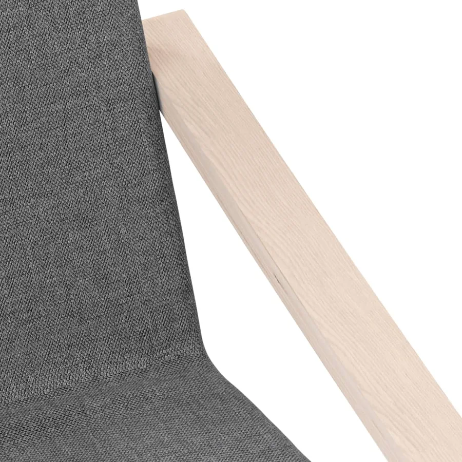 Chaise de relaxation Gris foncé Tissu - 7