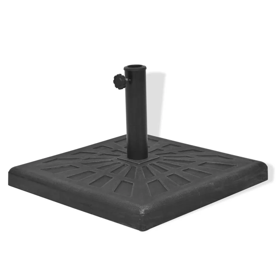 Base carrée de parasol Résine Noir 19 kg - 4