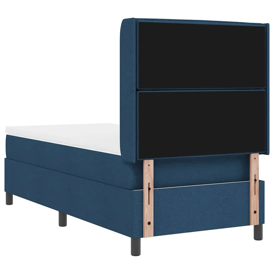 Lit à ressort LED avec matelas Bleu 80 x 200 cm tissu - 10