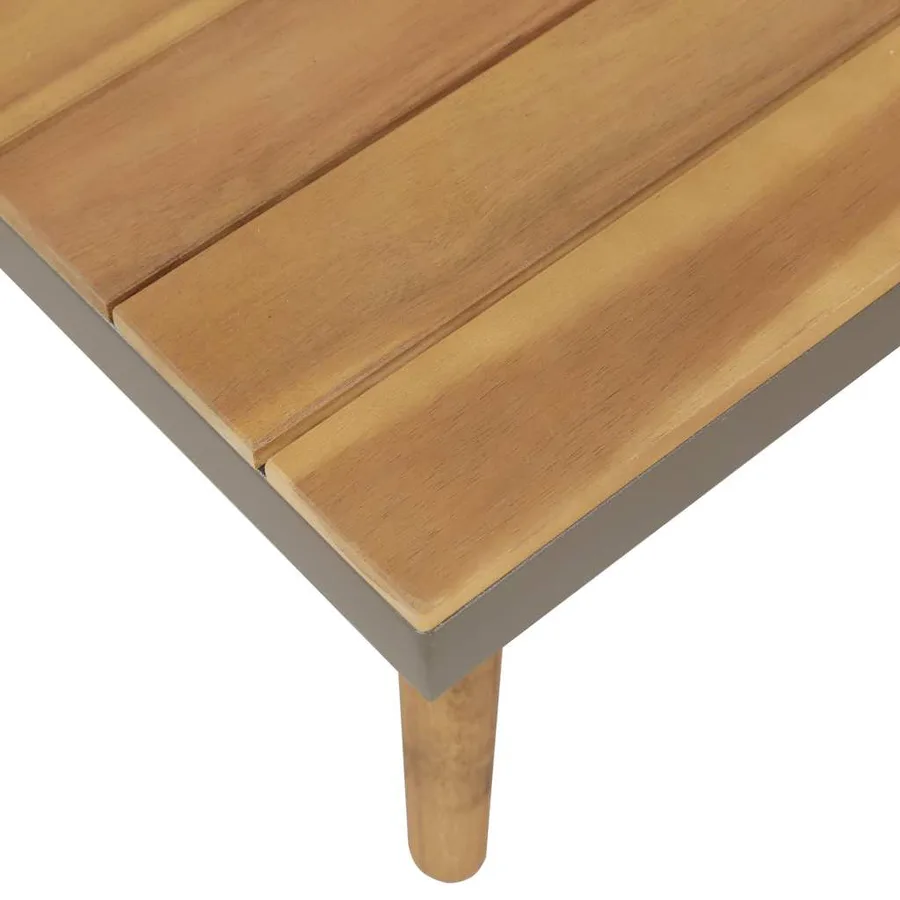 Salon de jardin 4pcs et coussins Bois d'acacia solide Marron - 4