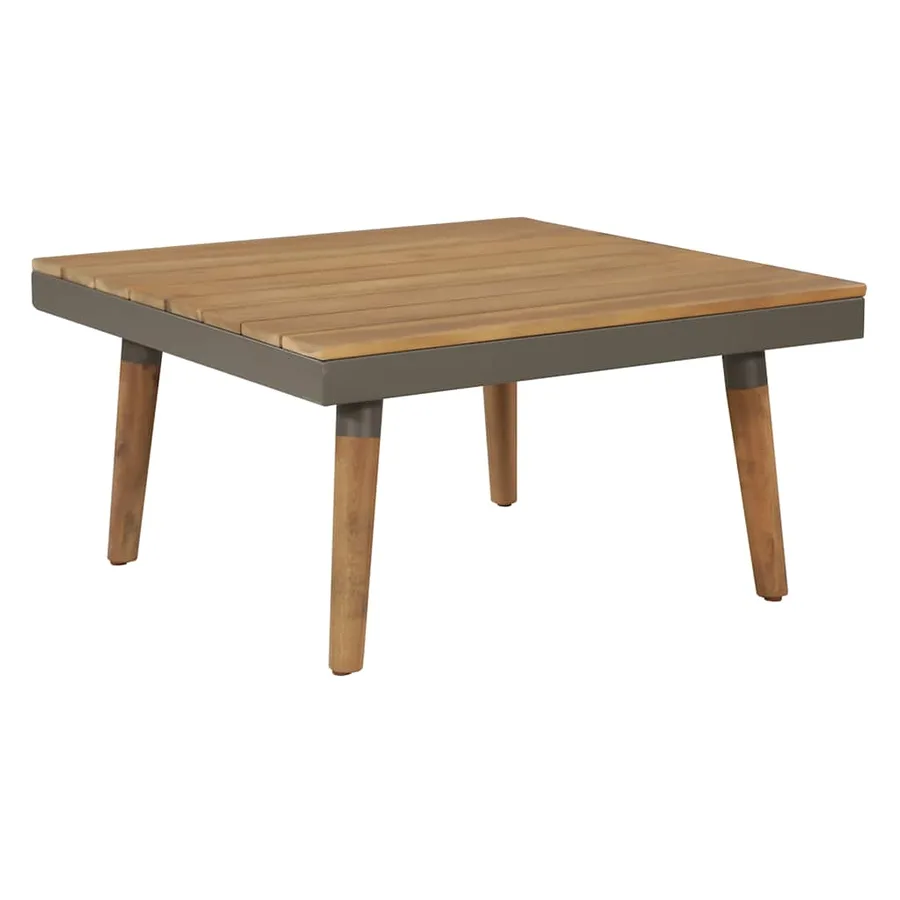 Salon de jardin 4pcs et coussins Bois d'acacia solide Marron - 5