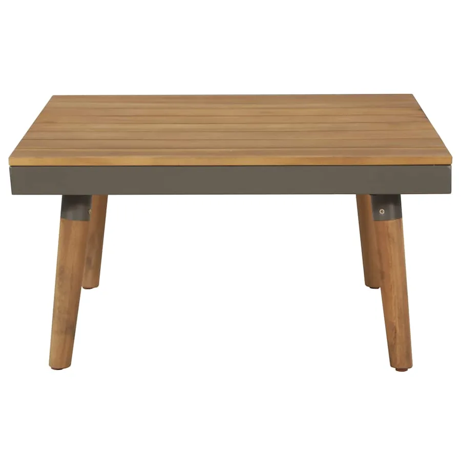Salon de jardin 4pcs et coussins Bois d'acacia solide Marron - 6