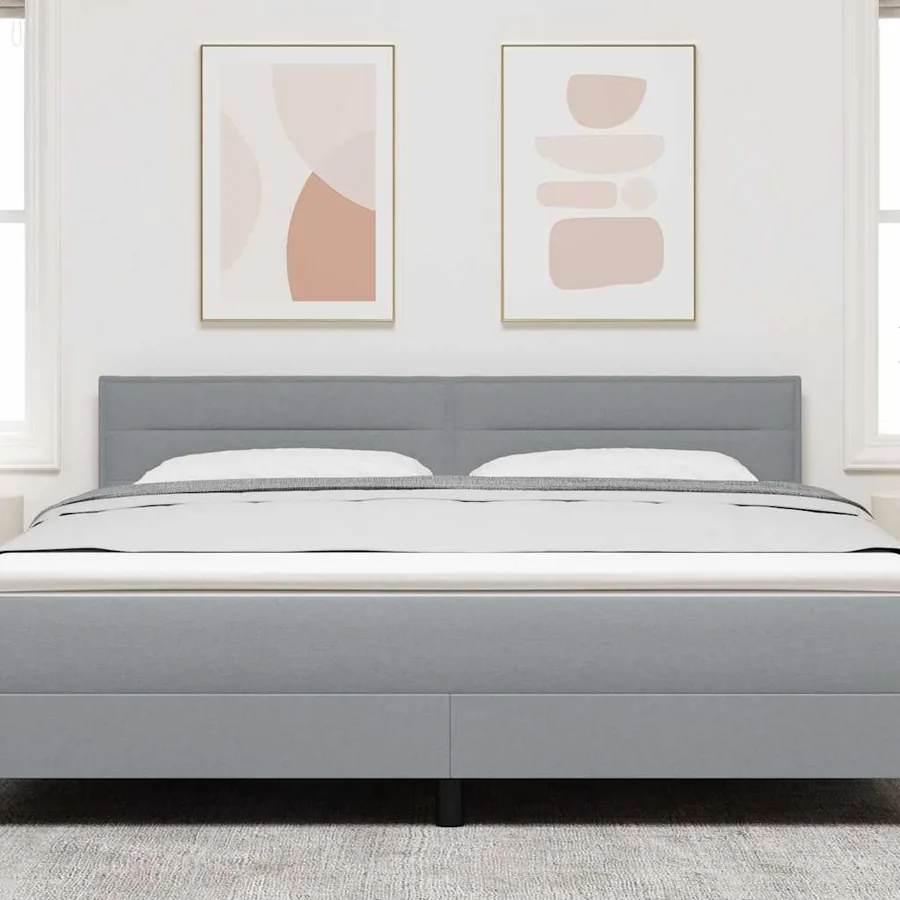 Tête de lit LED avec bandes LED Gris clair 180 cm tissu - 3