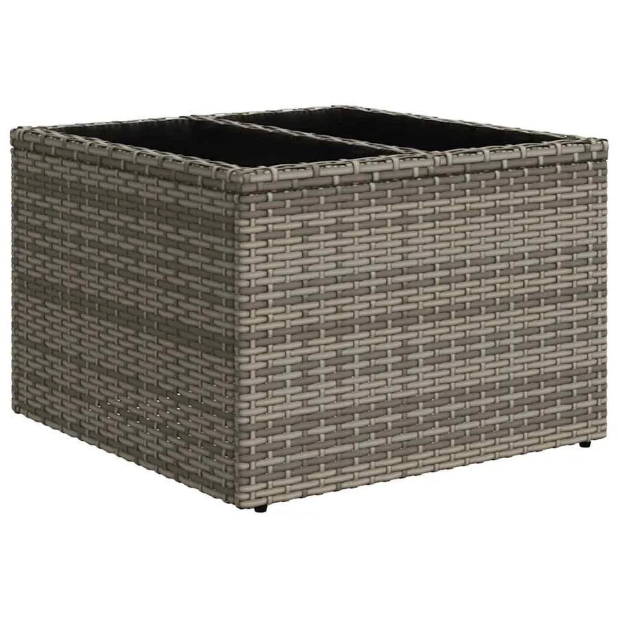 Ensemble de canapé de jardin 8 pcs avec coussins gris résine tressée - 4