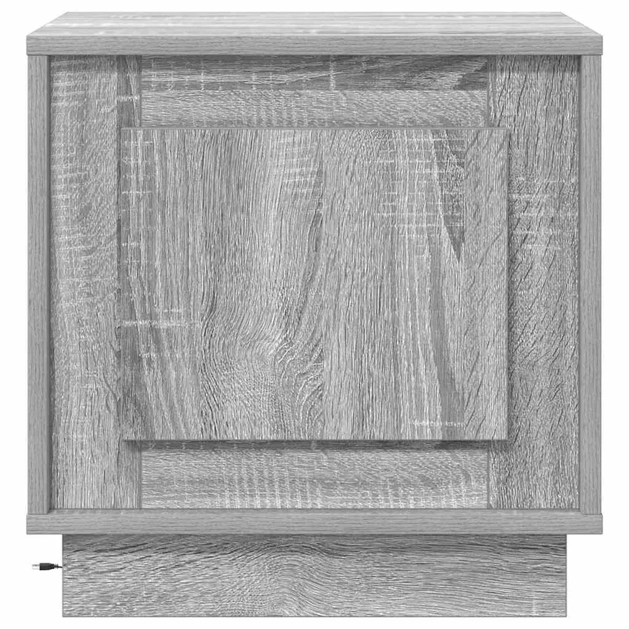 Cabinet de chevet Gris 44 x 34,5 x 45 cm Bois d'ingénierie - 7