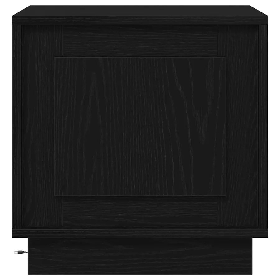 Cabinet de chevet Noir 44 x 34,5 x 45 cm Bois d'ingénierie - 7