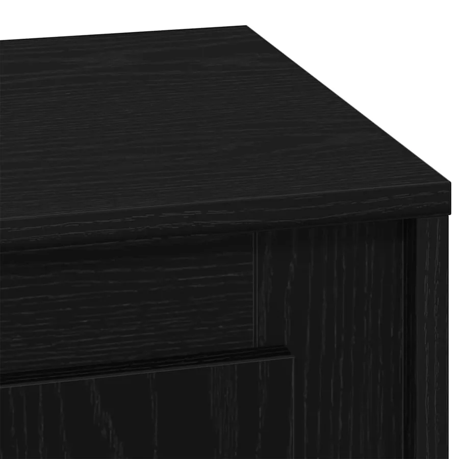 Cabinet de chevet Noir 44 x 34,5 x 45 cm Bois d'ingénierie - 8
