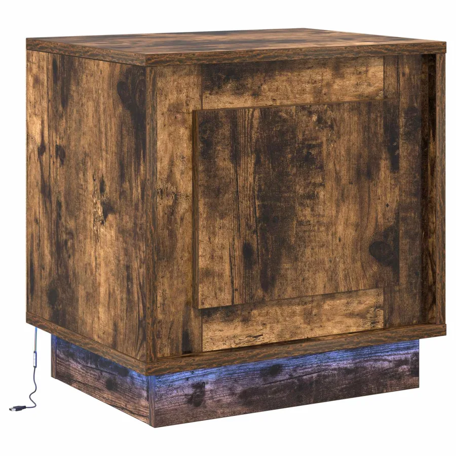Cabinet de chevet Chêne fumé 44 x 34,5 x 45 cm - 2